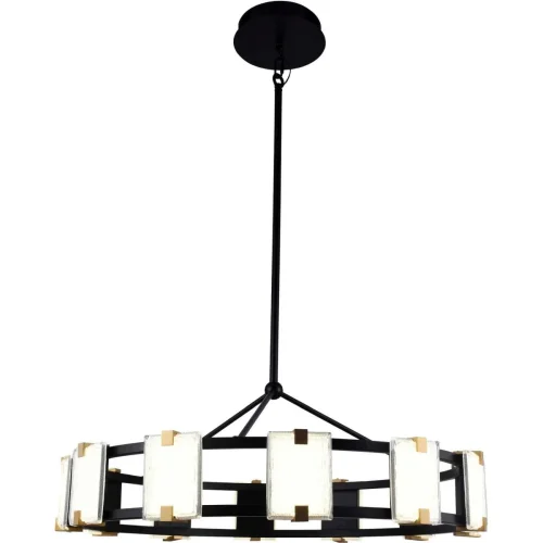 Люстра на штанге LED Crown 2043/02/12P Stilfort прозрачная на 12 ламп, основание чёрное в стиле современный 