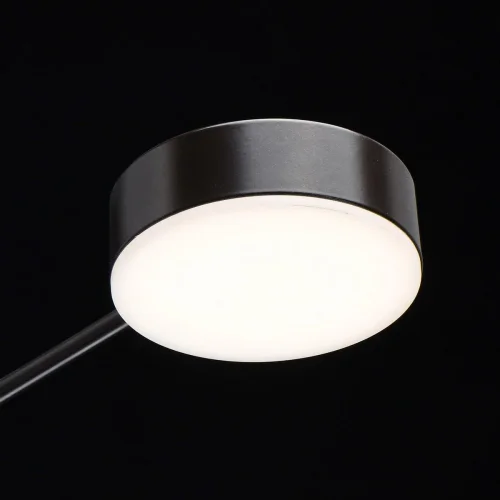 Люстра потолочная LED с пультом Гэлэкси 632016705 DeMarkt коричневая на 5 ламп, основание коричневое в стиле хай-тек с пультом фото 5