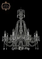 Люстра подвесная хрустальная 11.12.8.240.XL-78.Cr.Sp Bohemia Art Classic прозрачная на 8 ламп, основание хром в стиле классический Люстра подвесная хрустальная 11.12.8.240.XL-78.Cr.Sp Bohemia Art Classic прозрачная на 8 ламп, основание хром в стиле классический