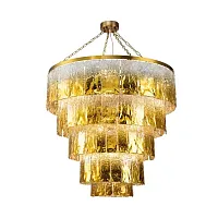 Люстра подвесная Midas 3017-25P Favourite золотая на 25 ламп, основание золотое в стиле современный 