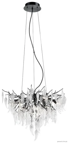 Люстра подвесная Daniela WE182.10.023 Wertmark прозрачная на 10 ламп, основание чёрное в стиле флористика современный ветви
