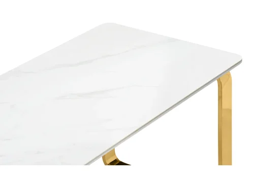 Керамический стол Селена 4 160х90х77 белый мрамор / золото 572187 Woodville столешница белая из керамика фото 6