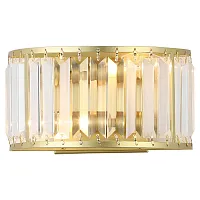 Бра LSP-8754 Lussole прозрачный 2 лампы, основание матовое золото в стиле классический современный 