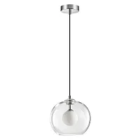 Светильник подвесной Lostar 4955/1 Odeon Light прозрачный 1 лампа, основание хром в стиле модерн шар