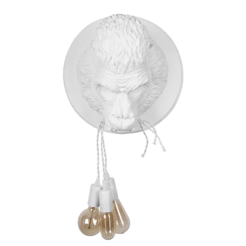 Бра Gorilla 10178 White LOFT IT без плафона на 3 лампы, основание белое в стиле современный обезьяна фото 3
