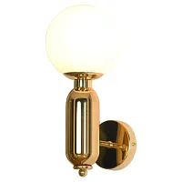 Бра LSP-8474 Lussole белый 1 лампа, основание матовое золото в стиле модерн 