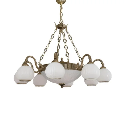 Люстра подвесная  L 9200/8+3 Reccagni Angelo белая на 11 ламп, основание античное бронза в стиле классический 