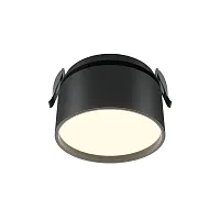 Светильник точечный LED Onda DL024-12W3K-B Maytoni чёрный 1 лампа, основание чёрное в стиле современный хай-тек круглый