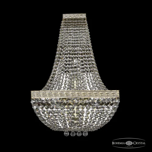 Бра 19282B/H2/35IV GW Bohemia Ivele Crystal прозрачный на 4 лампы, основание золотое в стиле классический sp