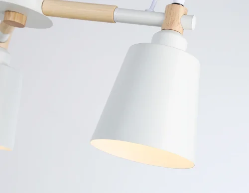 Люстра потолочная TR82204 Ambrella light белая на 3 лампы, основание белое в стиле скандинавский  фото 2