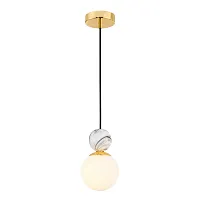 Светильник подвесной Sangamarmer 3010-1P Favourite белый 1 лампа, основание золотое в стиле модерн 