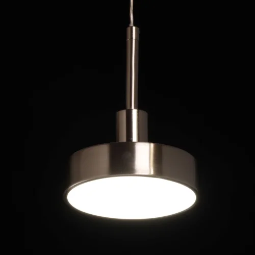 Светильник подвесной LED Гэлэкси 632018501 DeMarkt никель 1 лампа, основание никель в стиле хай-тек  фото 4
