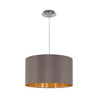Светильник подвесной MASERLO 31603 Eglo золотой коричневый 1 лампа, основание никель серое в стиле современный 