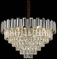 Люстра подвесная Candida WE131.13.303 Wertmark прозрачная на 13 ламп, основание золотое в стиле классический 