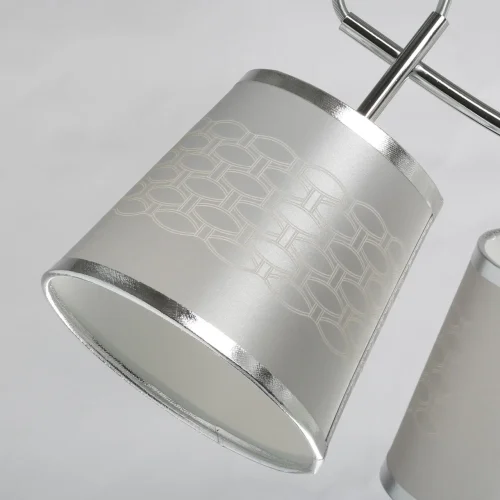 Люстра потолочная Лацио 103013105 DeMarkt серебряная на 5 ламп, основание хром в стиле современный  фото 3