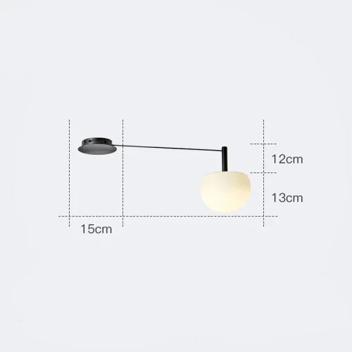Люстра потолочная RANGEL В L1 213689-26 ImperiumLoft белая на 1 лампа, основание чёрное в стиле современный  фото 4