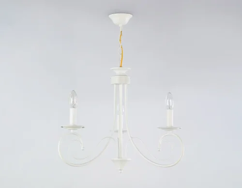 Люстра подвесная TR9605 Ambrella light без плафона на 3 лампы, основание белое в стиле кантри прованс  фото 4