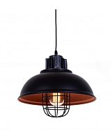 Светильник подвесной Fuko LDP 6859 BK Lumina Deco чёрный 1 лампа, основание чёрное в стиле лофт 