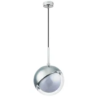 Светильник подвесной LED Dafne 815514 Lightstar прозрачный 1 лампа, основание хром в стиле современный шар