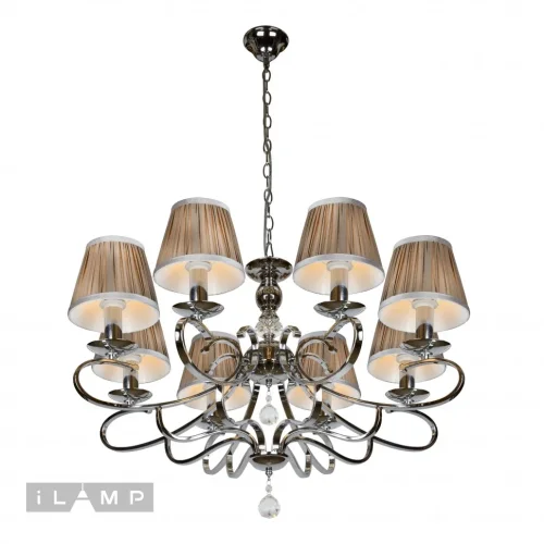 Люстра подвесная Holiday RM6116/8CR iLamp коричневая на 8 ламп, основание хром в стиле современный американский  фото 3