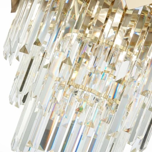 Люстра подвесная Caserta SL1232.203.06 ST-Luce прозрачная на 6 ламп, основание золотое в стиле современный  фото 3