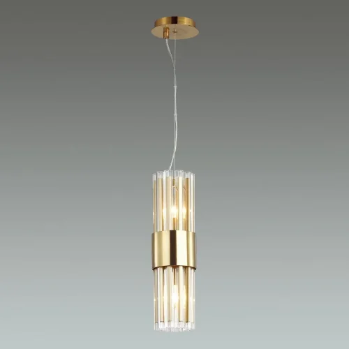 Светильник подвесной Viketa 4786/2 Odeon Light золотой 2 лампы, основание золотое в стиле классический 