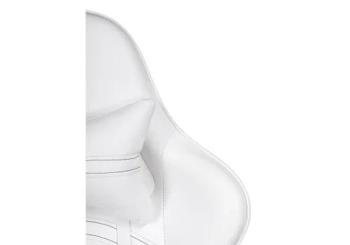 Компьютерное кресло Blanc white / black 15571 Woodville, белый/экокожа, ножки/пластик/чёрный, размеры - *1350***680*660 фото 7