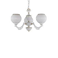 Люстра подвесная L 9650/3 Reccagni Angelo белая на 3 лампы, основание белое в стиле классический 