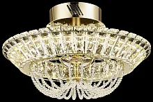 Люстра потолочная LED Daria WE103.46.307 Wertmark прозрачная на 1 лампа, основание золотое в стиле модерн 
