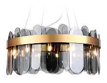Люстра подвесная Traditional TR5344 Ambrella light серая чёрная на 12 ламп, основание золотое в стиле классический 