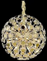 Люстра подвесная хрустальная Brunella WE109.23.303 Wertmark прозрачная на 23 лампы, основание золотое в стиле современный классический 