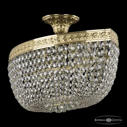 Люстра потолочная хрустальная 19283/80IV G Bohemia Ivele Crystal прозрачная на 10 ламп, основание золотое в стиле классический sp фото 2