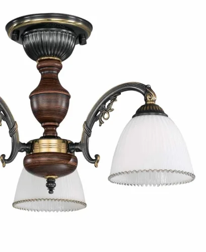 Люстра потолочная PL 3800/3 Reccagni Angelo белая на 3 лампы, основание бронзовое в стиле классический  фото 3