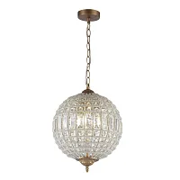Люстра подвесная Orientalium 2296-3P Favourite прозрачная на 3 лампы, основание бронзовое в стиле модерн восточный 