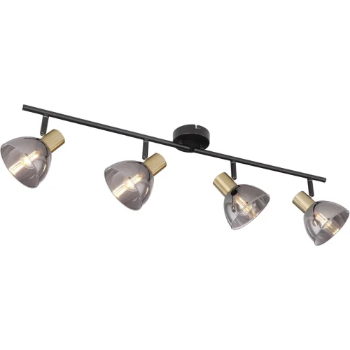 Спот с 4 лампами Jay 54305-4 Globo чёрный серый E14 в стиле лофт современный 