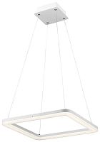 Светильник подвесной LED FERRO WE414.01.003 Wertmark белый 1 лампа, основание белое в стиле хай-тек квадраты