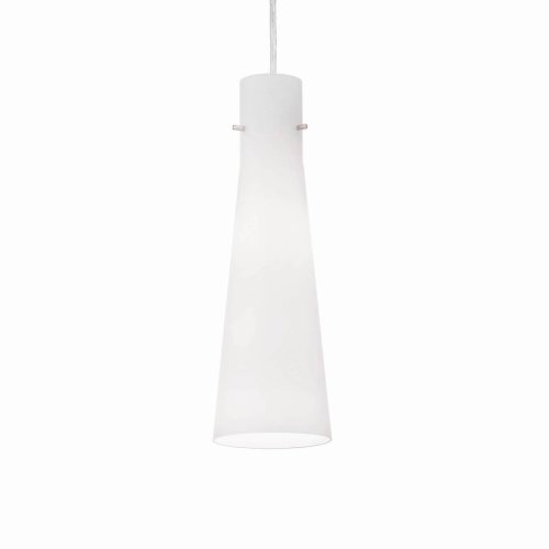Светильник подвесной KUKY SP1 BIANCO Ideal Lux белый 1 лампа, основание хром в стиле современный 