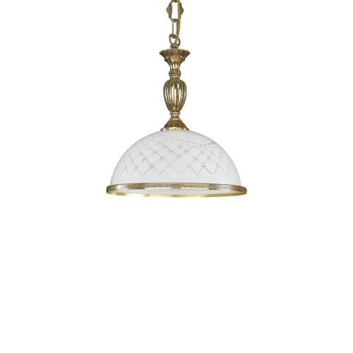 Светильник подвесной L 7102/28 Reccagni Angelo белый 1 лампа, основание золотое в стиле классический  фото 2