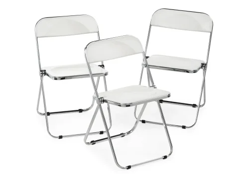Пластиковый стул Fold складной white 15749 Woodville, /, ножки/металл/хром, размеры - ***** фото 9