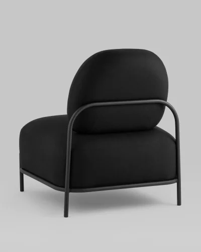 Кресло Стоун рогожка черный УТ000036933 Stool Group, чёрный/рогожка, ножки/металл/чёрный, размеры - *780***710*680мм фото 5