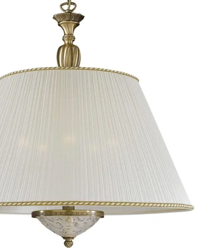 Люстра подвесная  L 6402/60 Reccagni Angelo белая на 5 ламп, основание античное бронза в стиле классический  фото 3