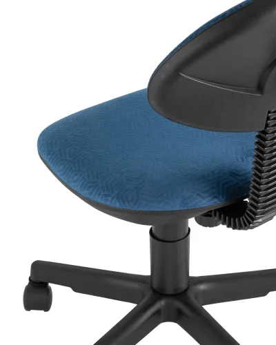Кресло детское УМКА геометрия синий Paradigma 795 УТ000035234 Stool Group, синий/текстиль, ножки/полимер/чёрный, размеры - ****525*590 фото 3