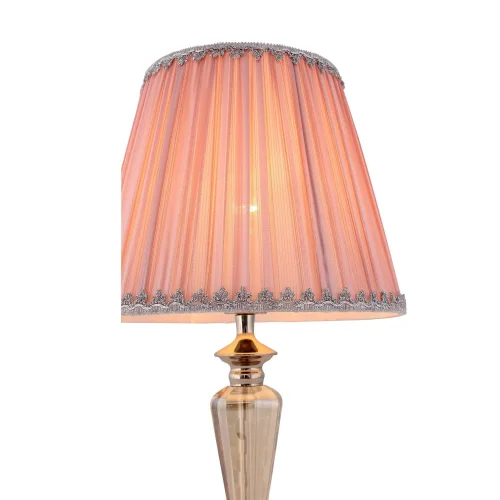 Настольная лампа Vezzo SL965.104.01 ST-Luce розовая 1 лампа, основание хром металл в стиле классический  фото 2