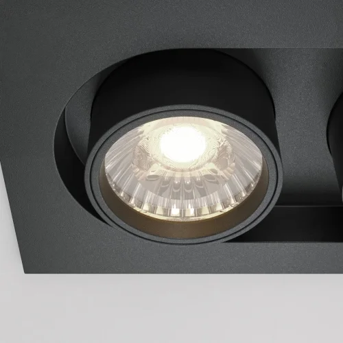 Светильник точечный LED Hidden DL045-02-10W4K-B Maytoni чёрный 2 лампы, основание чёрное в стиле современный хай-тек  фото 2