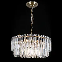 Люстра подвесная Фонда CL303193 Citilux прозрачная на 9 ламп, основание бронзовое в стиле современный классический Люстра подвесная Фонда CL303193 Citilux прозрачная на 9 ламп, основание бронзовое в стиле современный классический