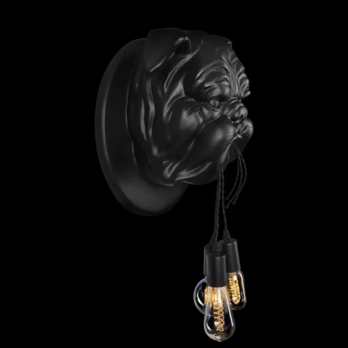 Бра Bulldog 10177 Black LOFT IT без плафона на 3 лампы, основание чёрное в стиле современный собака фото 6