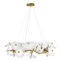 Люстра подвесная Блум (Bloom) 10352/1050 AB LOFT IT белая прозрачная на 15 ламп, основание античное бронза в стиле современный флористика арт-деко ветви Люстра подвесная Блум (Bloom) 10352/1050 AB LOFT IT белая прозрачная на 15 ламп, основание античное бронза в стиле современный флористика арт-деко ветви