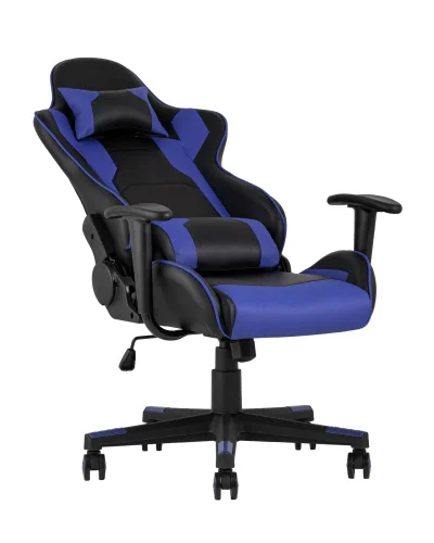 Кресло спортивное TopChairs Diablo, синее УТ000004577 Stool Group, синий/экокожа, ножки/металл/чёрный, размеры - ****640*530 фото 8