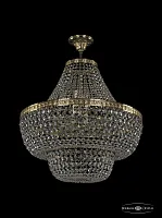 Люстра потолочная хрустальная 19101/H1/55IV G Bohemia Ivele Crystal прозрачная на 12 ламп, основание золотое в стиле классический sp