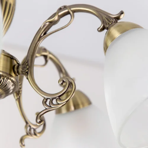 Люстра подвесная Латур CL413251 Citilux белая на 5 ламп, основание бронзовое в стиле классический  фото 14